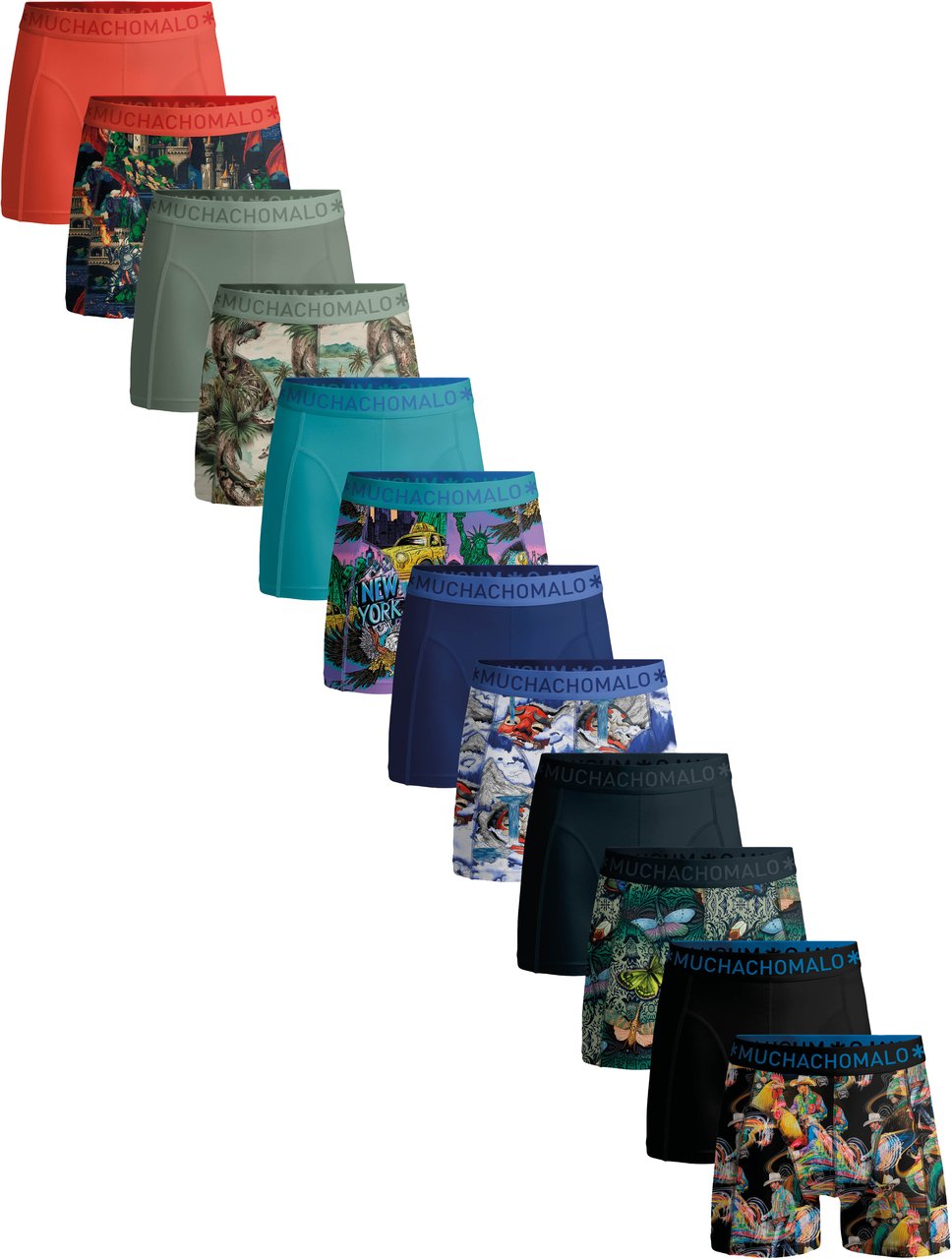 Muchachomalo Boxershorts 12-Pack Multicolor Divers