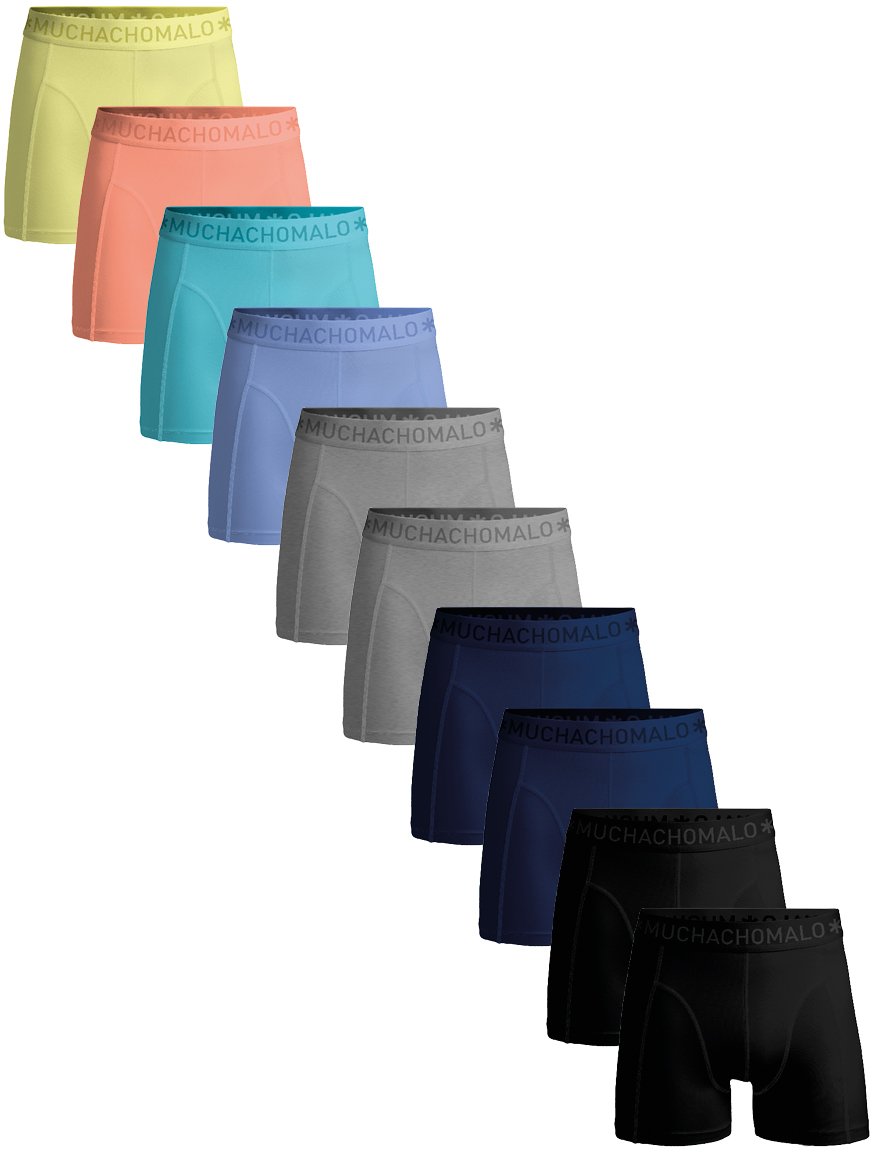 Muchachomalo Boxershorts 10-Pack Multicolor. Zwart