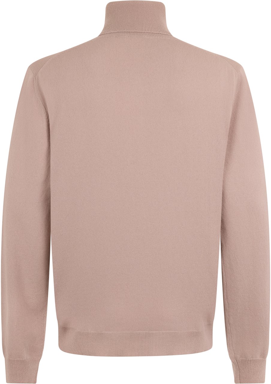 Muchachomalo Beige sweater with high collar and minimalist and refined design. Beige