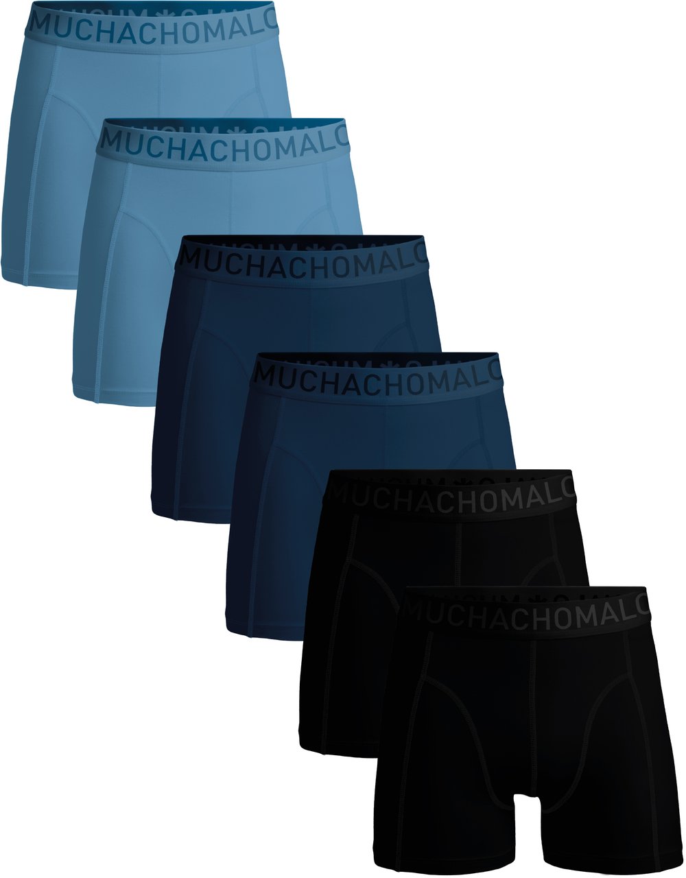 Muchachomalo Boxershorts 6-Pack Multicolor Zwart