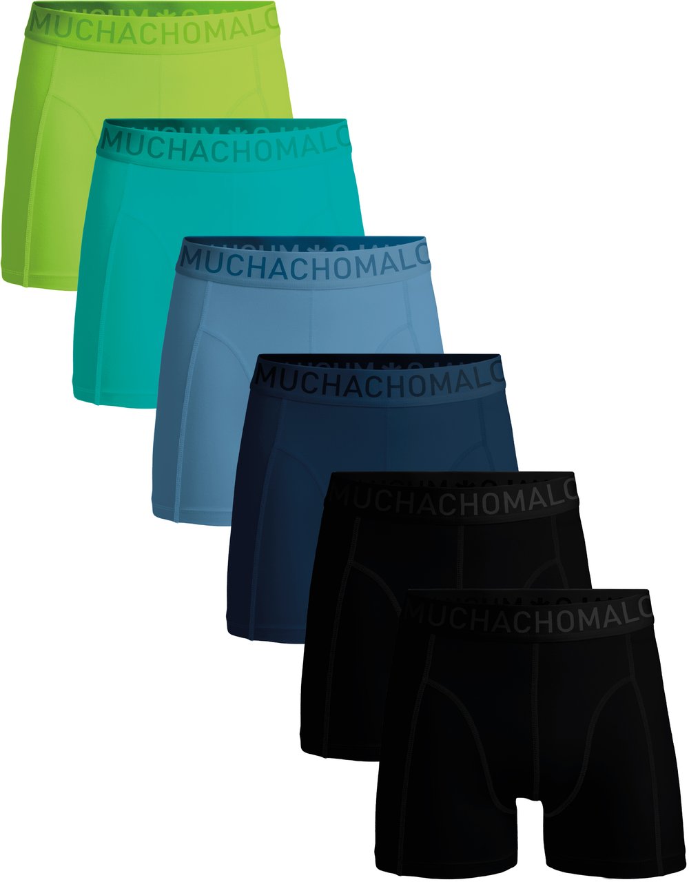 Muchachomalo Boxershorts 6-Pack Multicolor Zwart