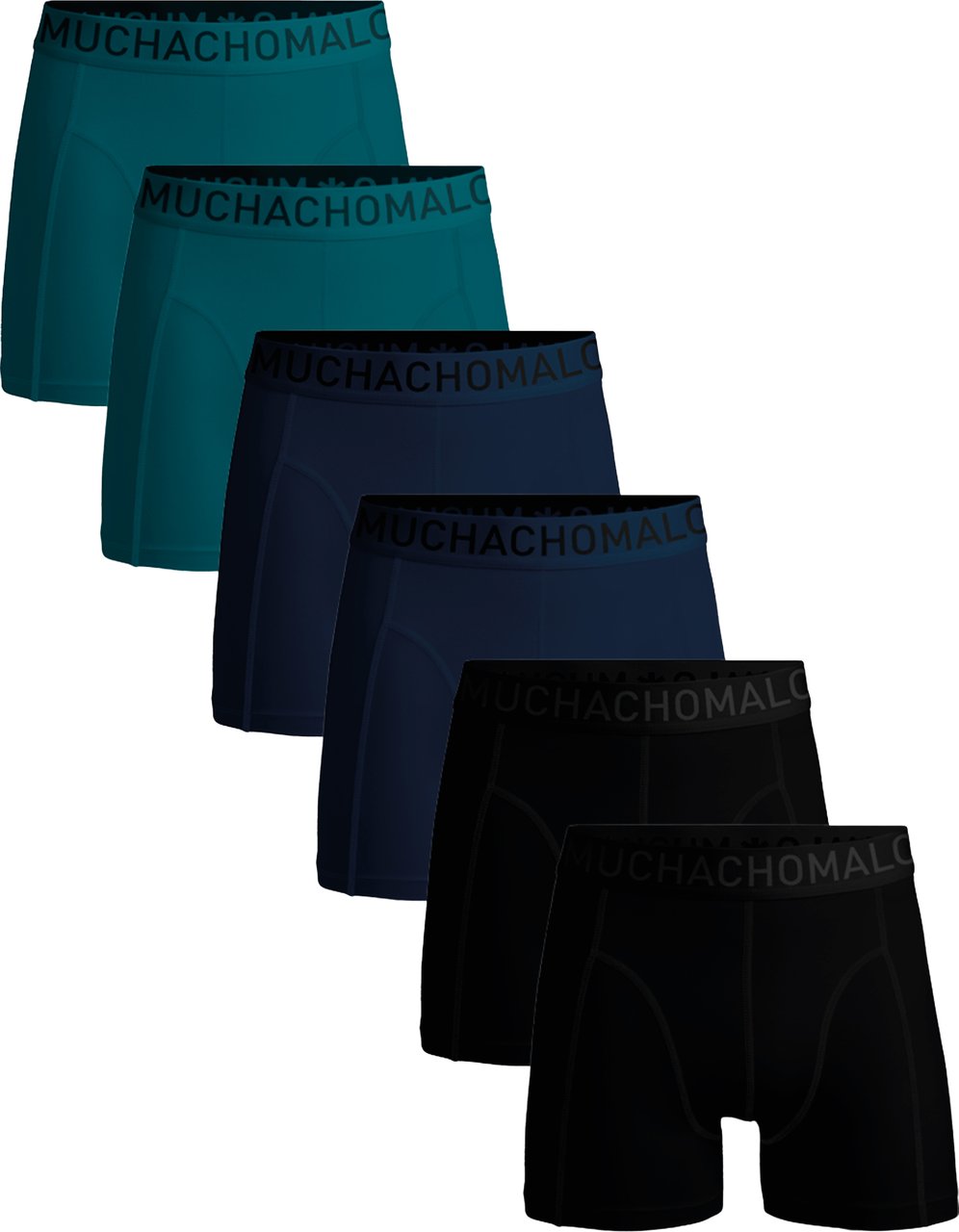 Muchachomalo Boxershorts 6-Pack Multicolor Zwart