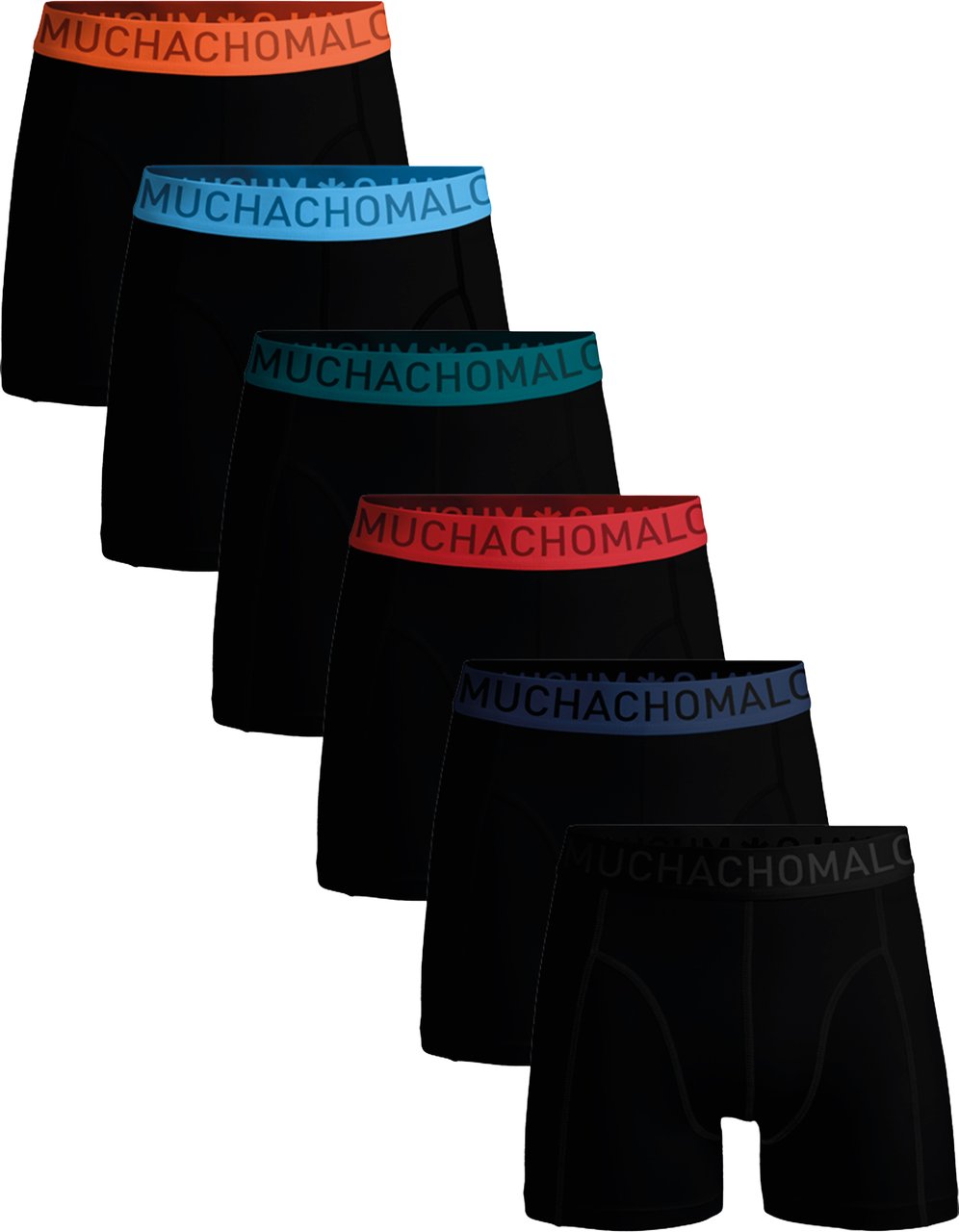 Muchachomalo Boxershorts 6-Pack Multicolor Zwart