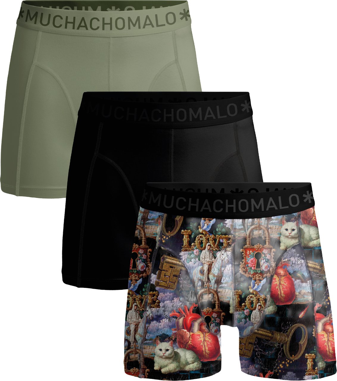 Muchachomalo Boxershorts 3-Pack Multicolor. Divers