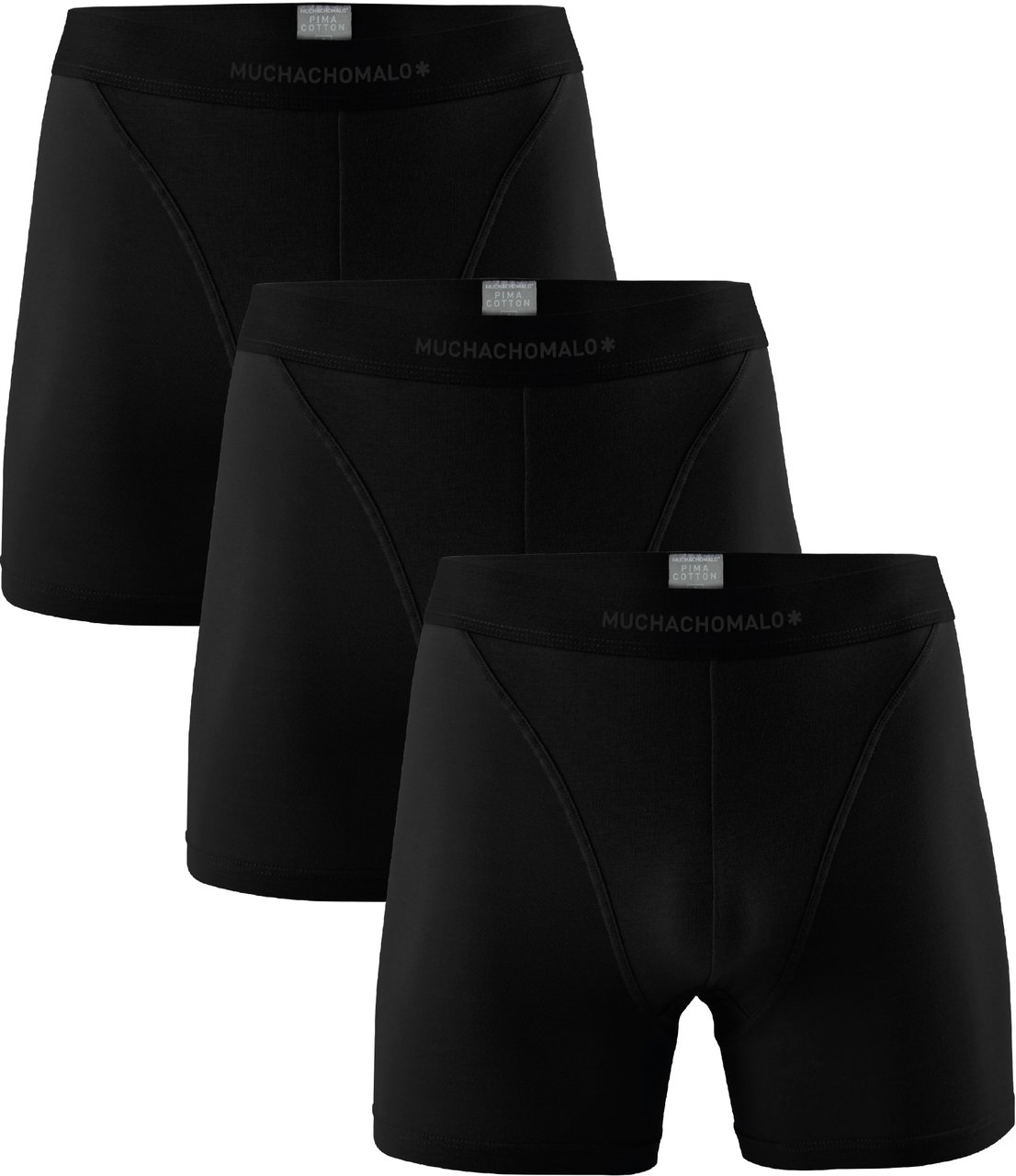Muchachomalo Boxershorts 3-Pack Multicolor Zwart