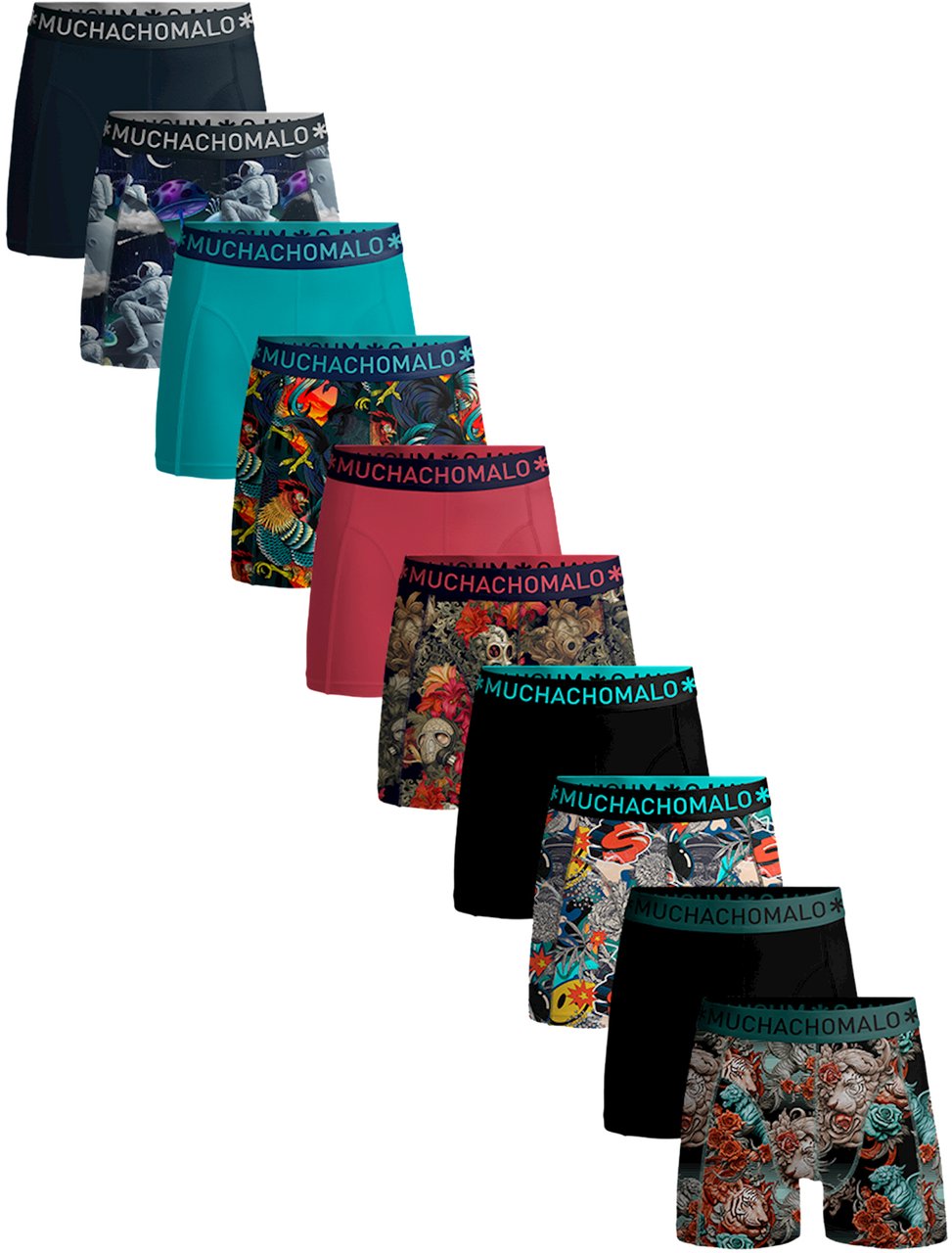 Muchachomalo Boxershorts 10-Pack Multicolor Divers