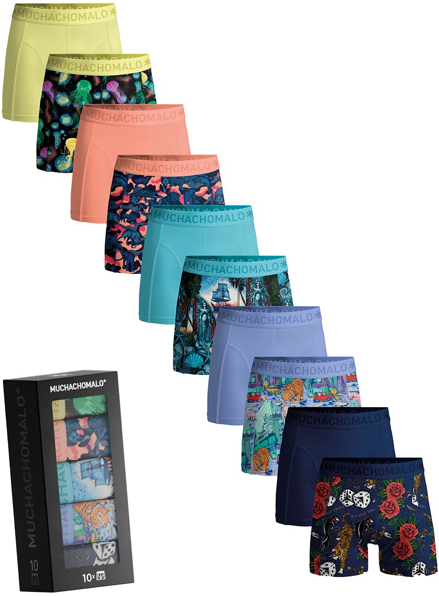 Muchachomalo Boxershorts 10-Pack Multicolor Divers