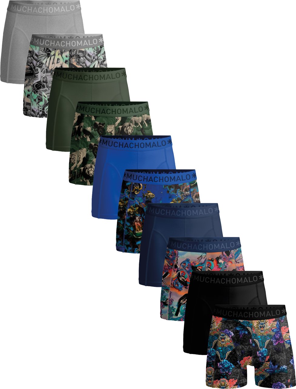 Muchachomalo Boxershorts 10-Pack Multicolor Divers