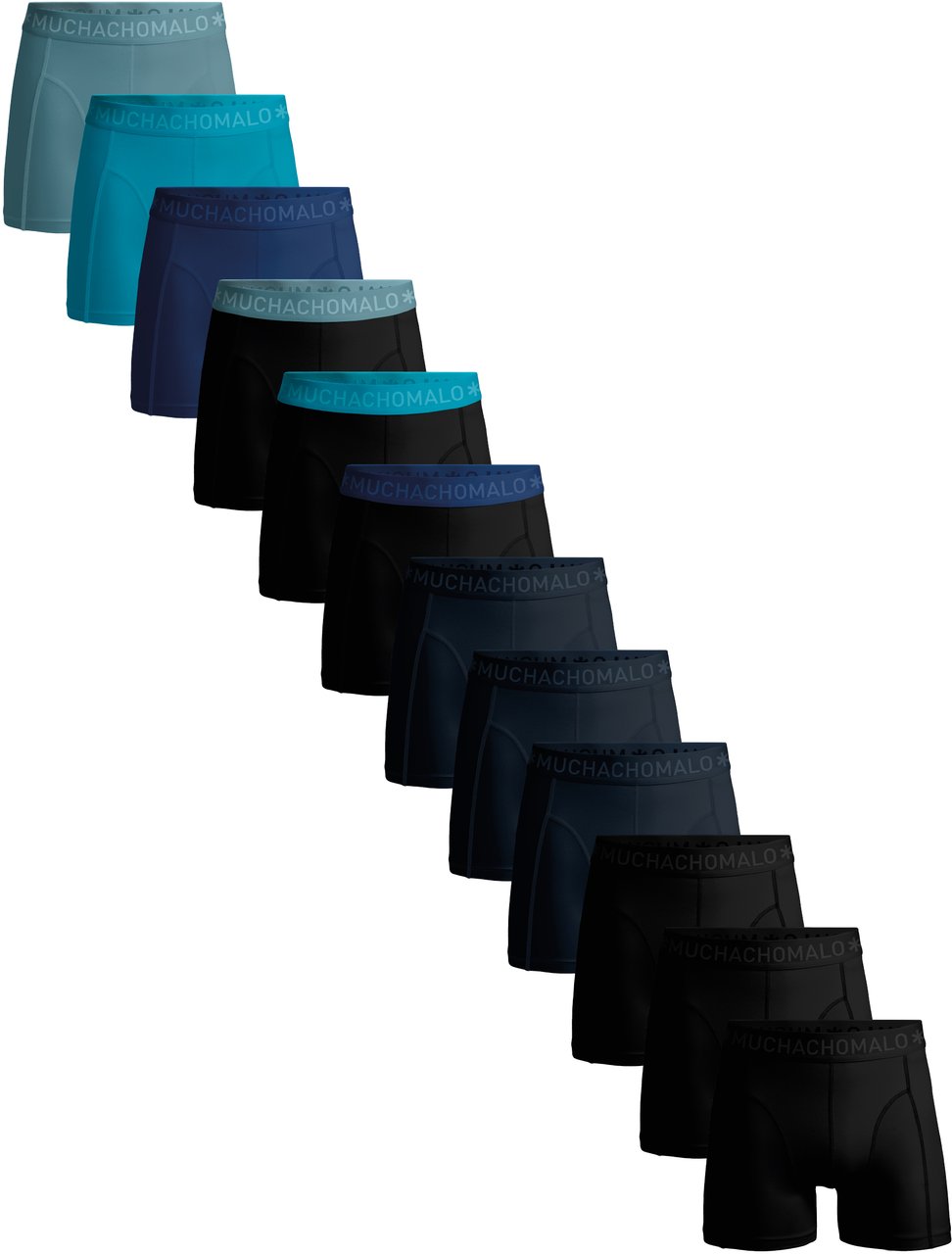 Muchachomalo Boxershorts 12-Pack Multicolor. Zwart