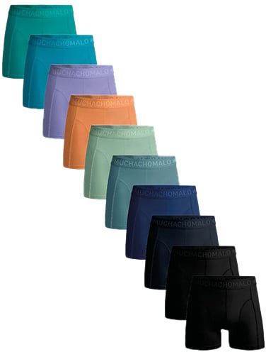 MUCHACHOMALO U-Solid 10-Pack Boxers Zwart