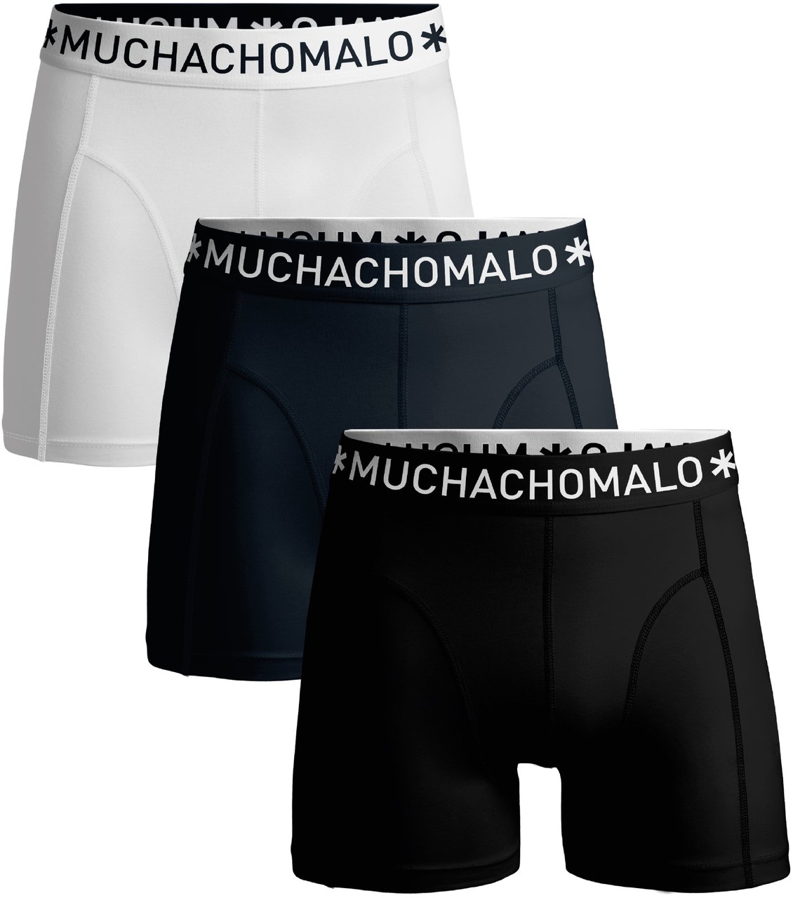 Muchachomalo Boxershorts 3-Pack Multicolor Zwart