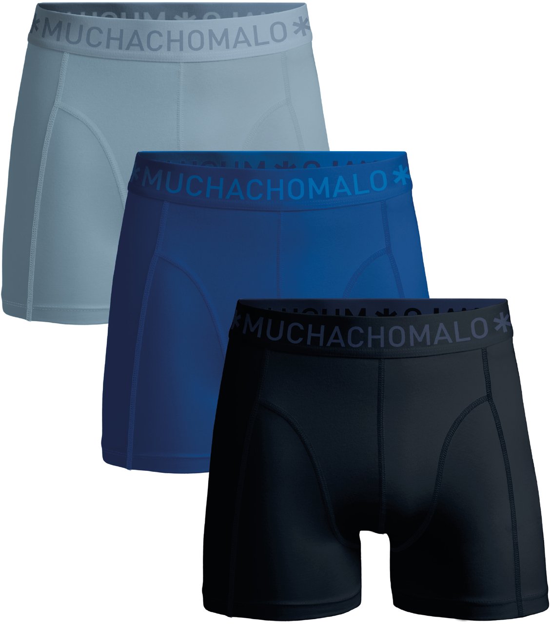 Muchachomalo Boxershorts 3-Pack Multicolor Zwart