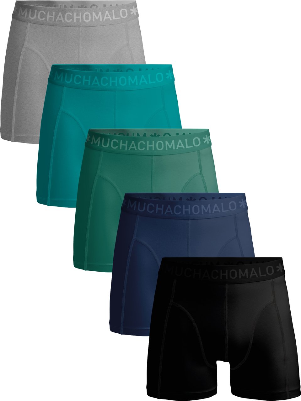 Muchachomalo Boxershorts 5-Pack Multicolor. Zwart