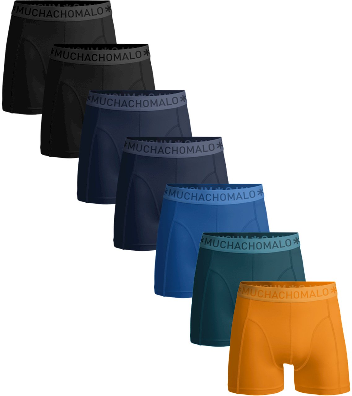 Muchachomalo Boxershorts 7-Pack Multicolor Zwart