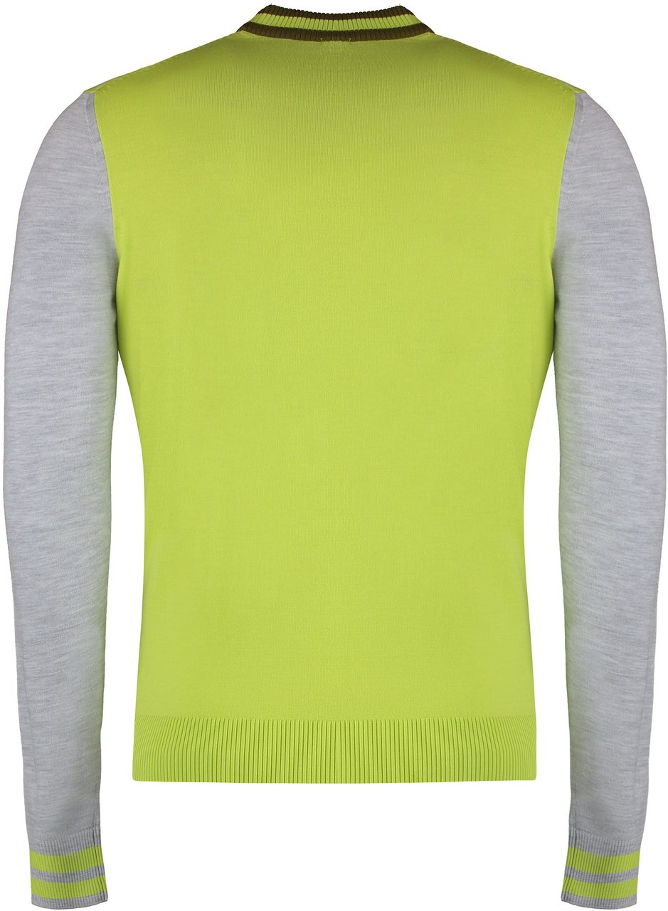 Muchachomalo Virgin wool crew-neck pullover Groen