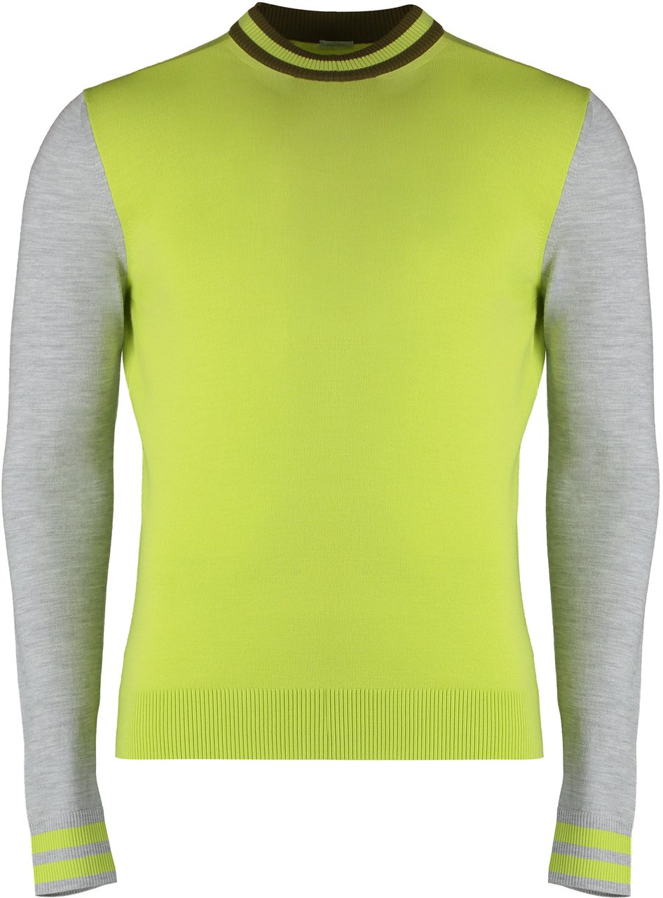 Muchachomalo Virgin wool crew-neck pullover Groen