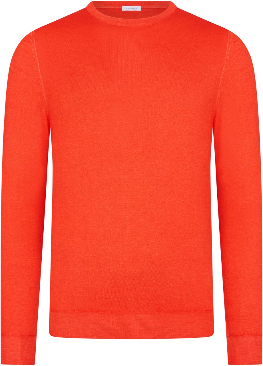 Muchachomalo Red sweater with long sleeves, comfort and style Rood
