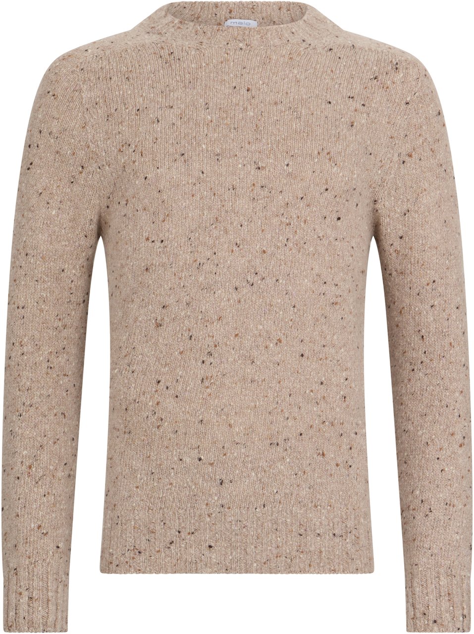 Muchachomalo Soft beige sweater with round neck and versatile design. Neutraal
