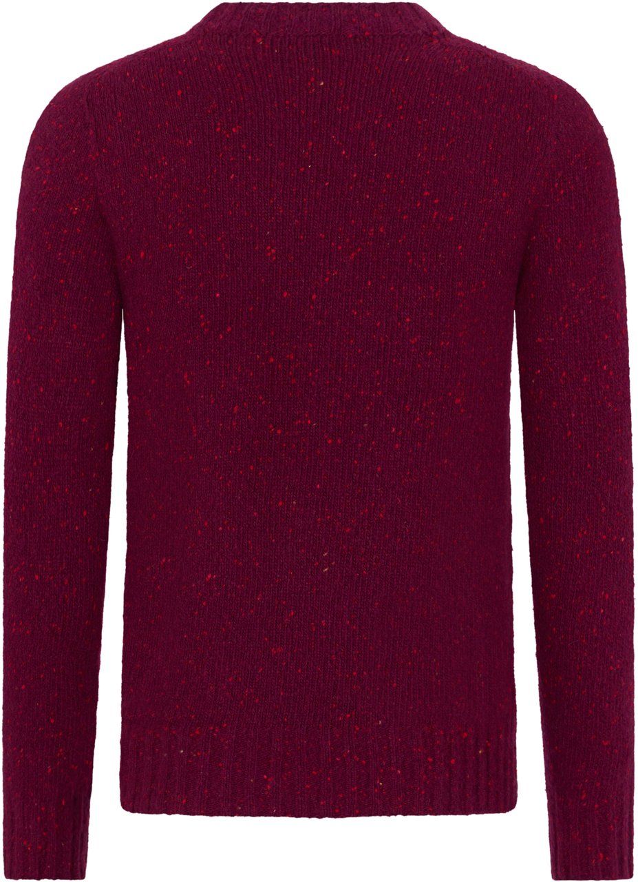 Muchachomalo Wine-colored sweater with long sleeves, versatile and elegant. Paars