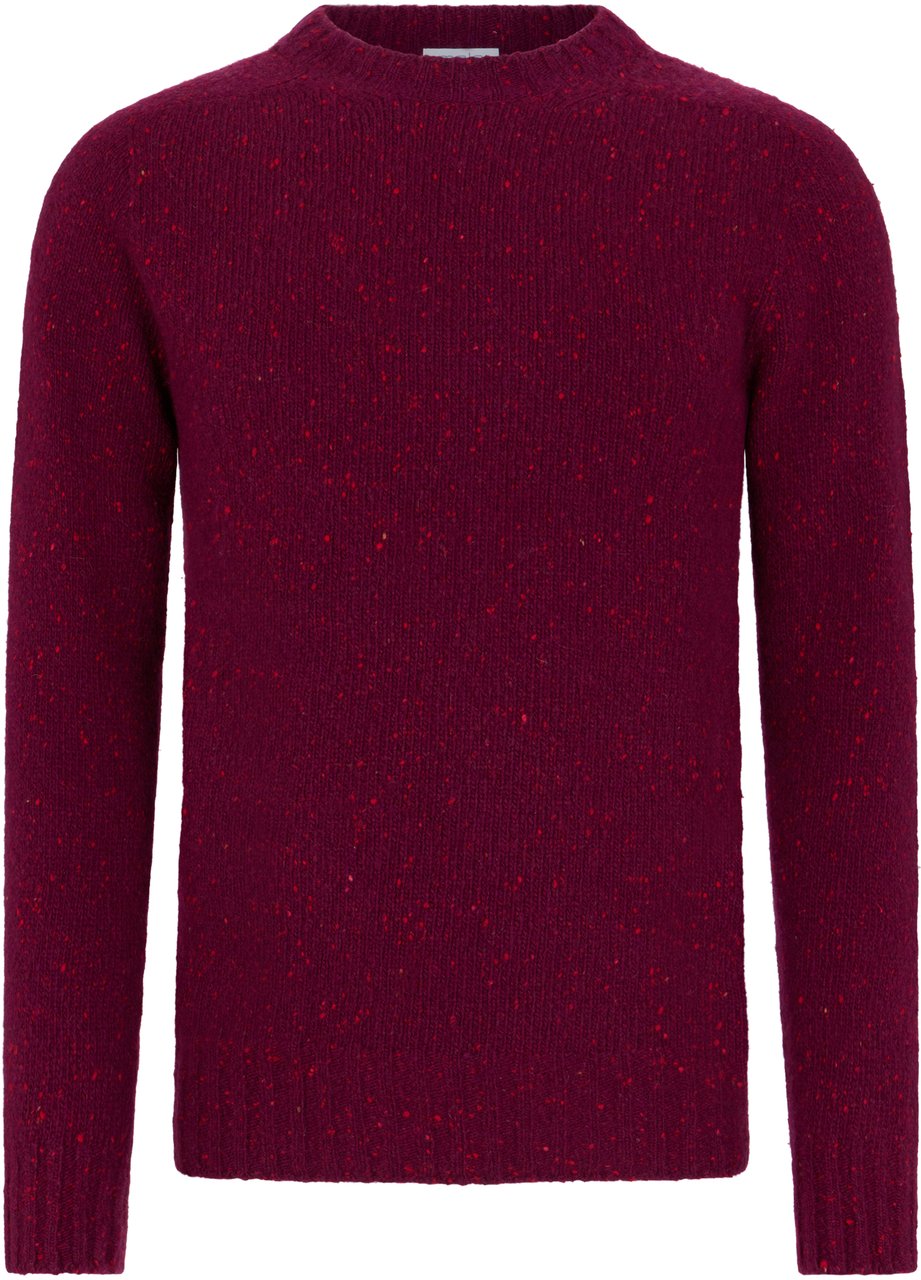Muchachomalo Wine-colored sweater with long sleeves, versatile and elegant. Paars