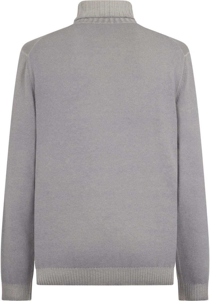 Muchachomalo Gray versatile sweater with high collar Blauw