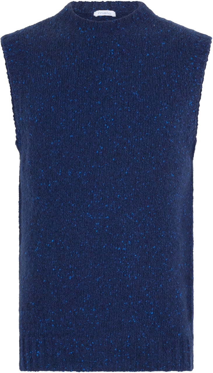 Muchachomalo Elegant dark blue sleeveless sweater for any occasion Blauw