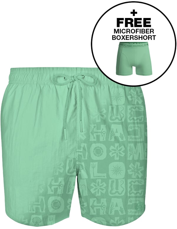 Muchachomalo MUCHACHOMALO Swimshort Print Groen