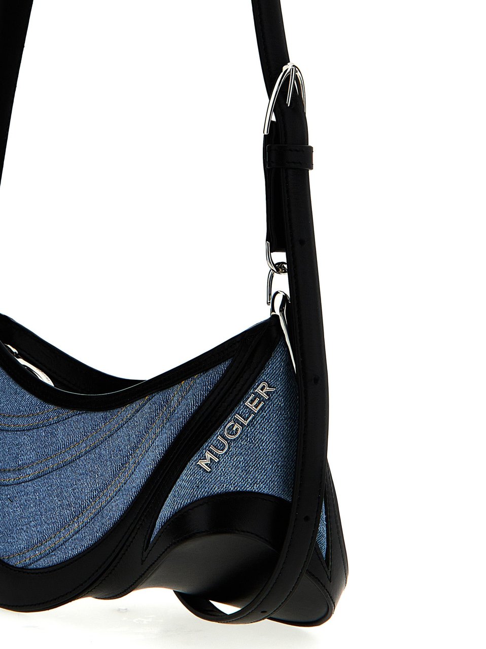 Mugler Multicolor Calfskin Shoulder Bag Divers