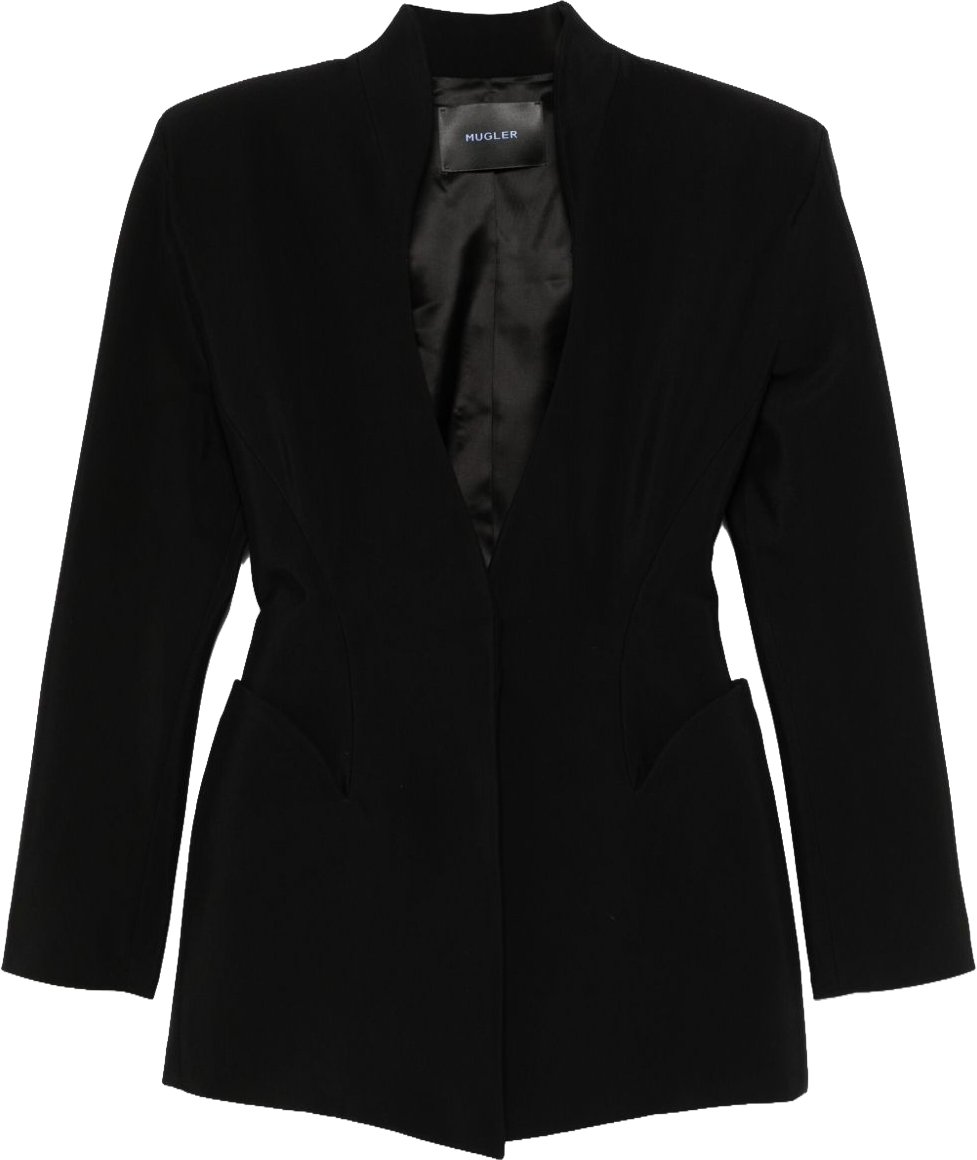 MUGLER Tailored Black Jacket Zwart