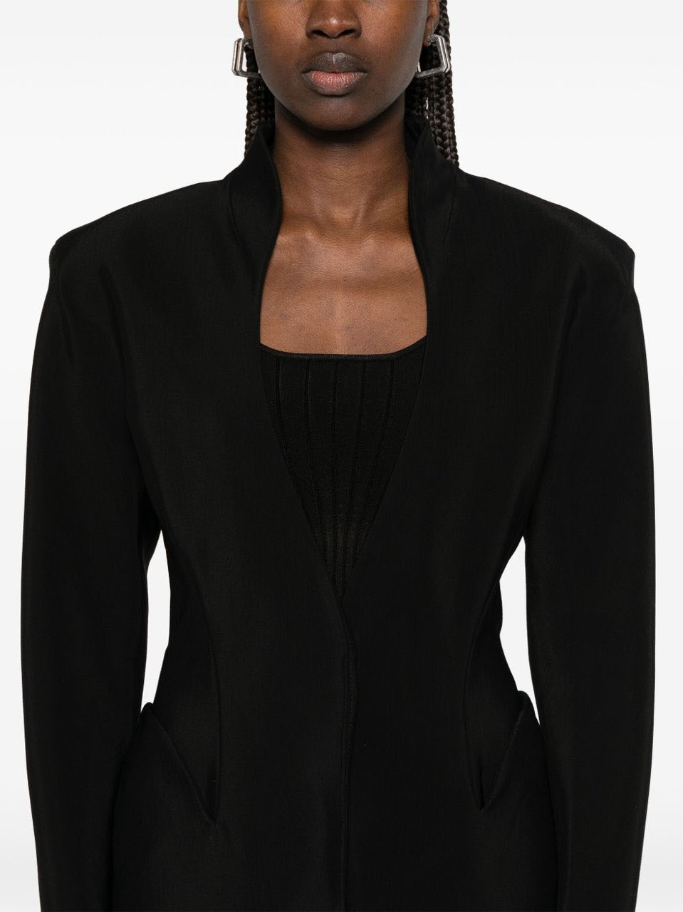 MUGLER Tailored Black Jacket Zwart