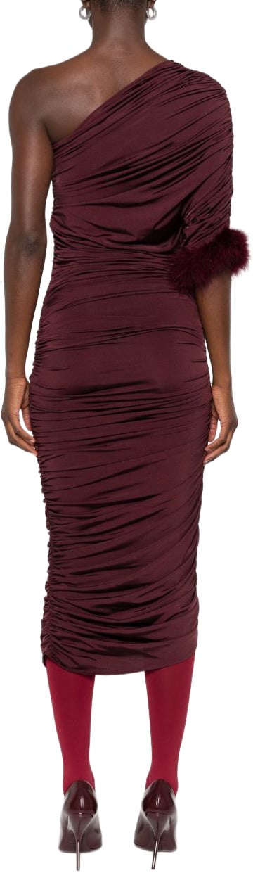 MUGLER One-Shoulder Midi Dress Zwart