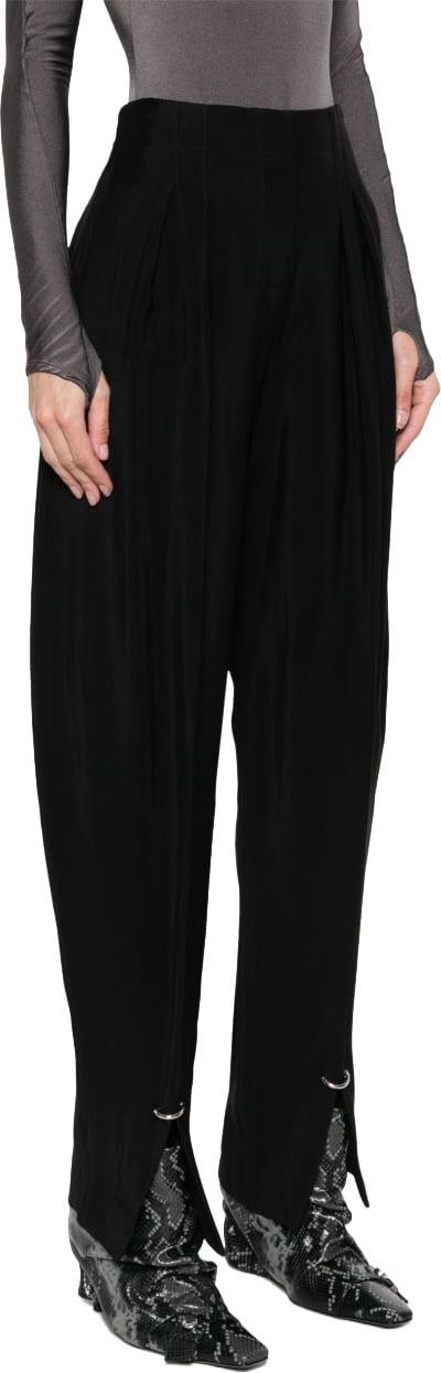 MUGLER Relaxed Fit Black Trousers Zwart