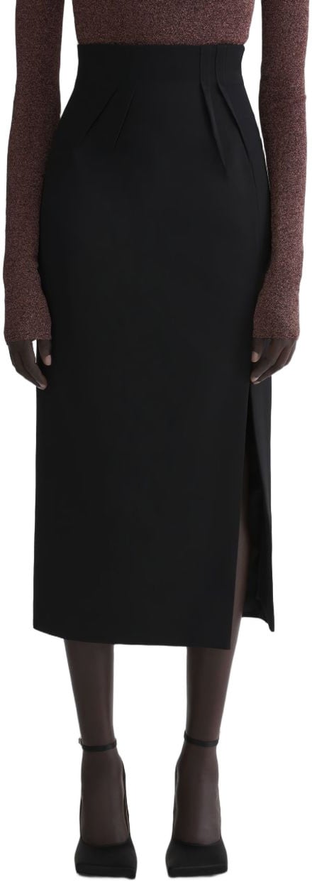 MUGLER High-Waisted Black Skirt Zwart