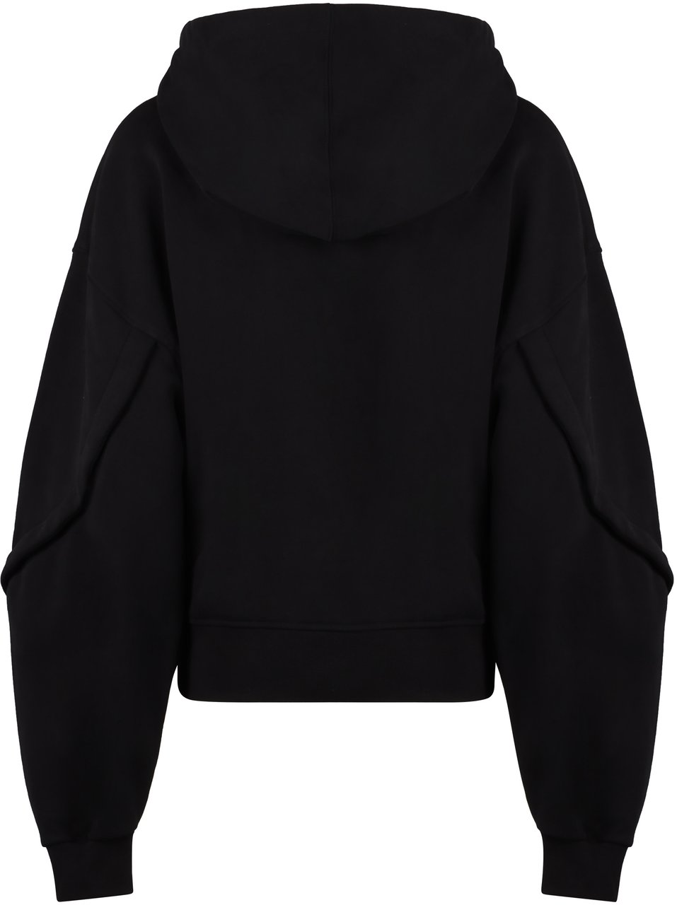 MUGLER Oversize cotton hoodie Zwart