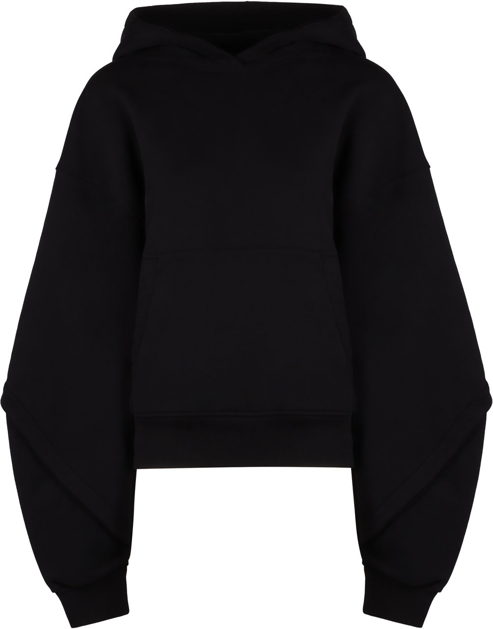 MUGLER Oversize cotton hoodie Zwart