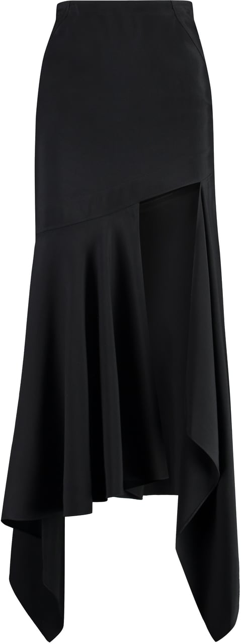 MUGLER Gabardine midi skirt Zwart