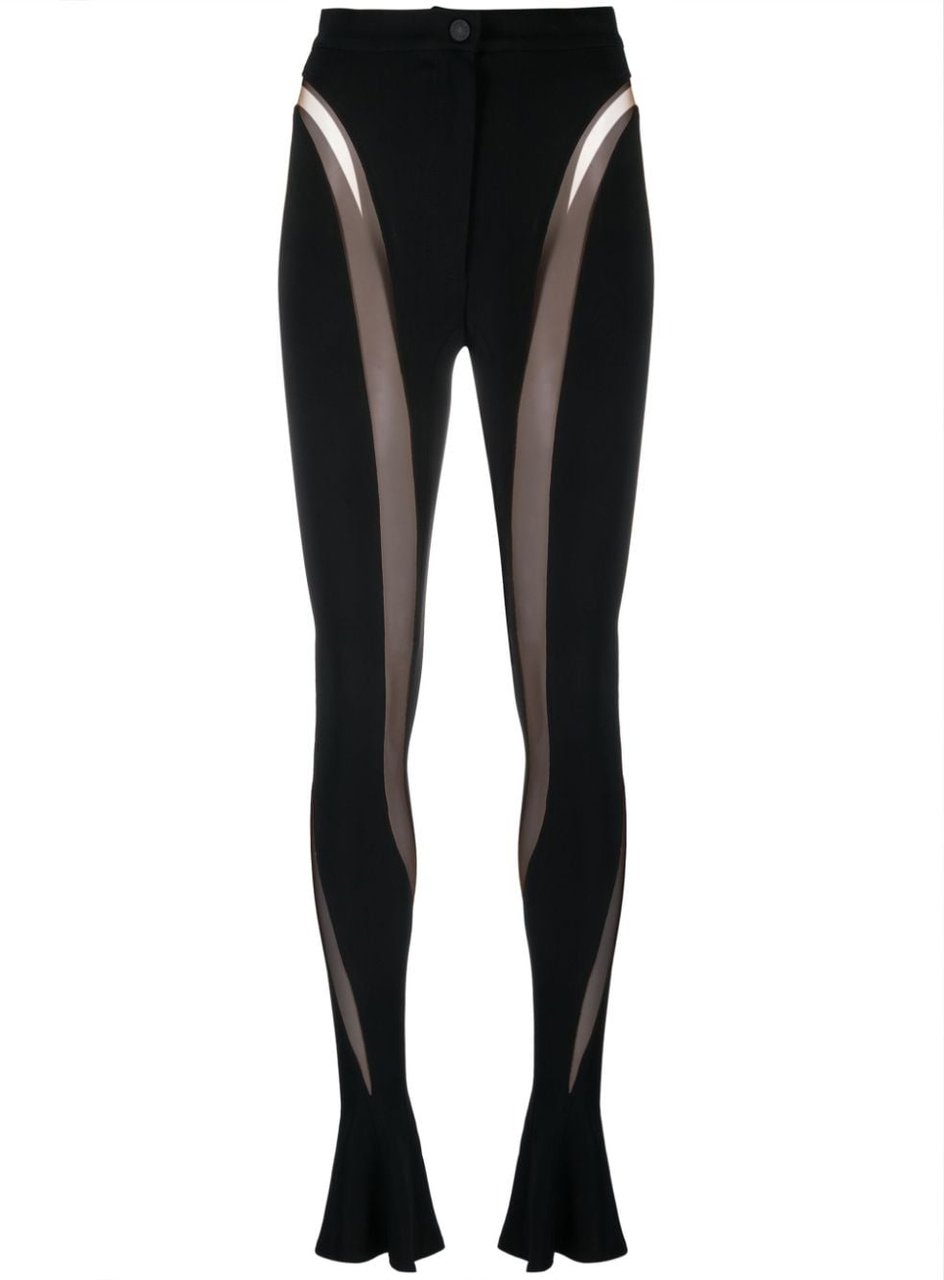 MUGLER Trousers Black Zwart