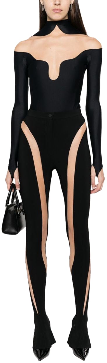 MUGLER Trousers Black Zwart