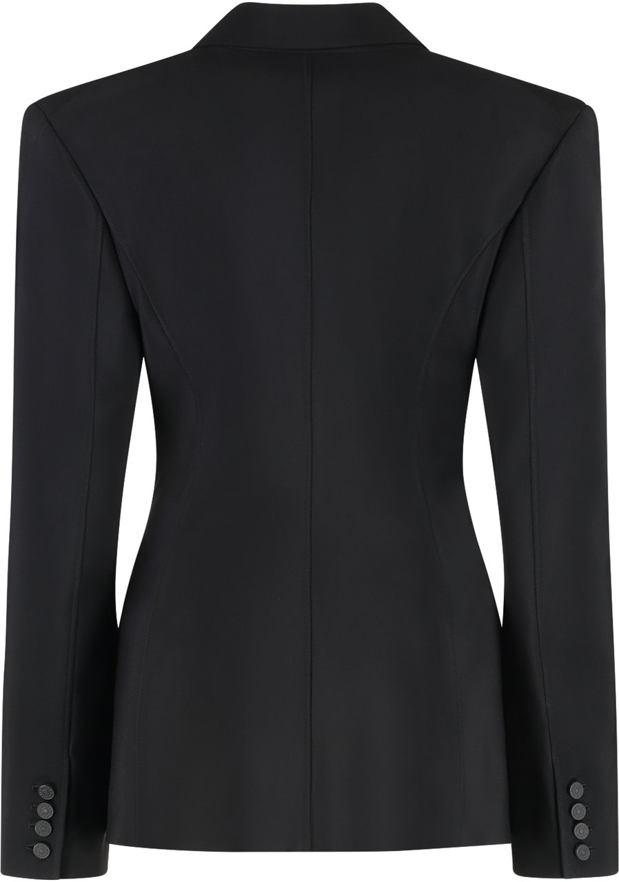 MUGLER Single-breasted one button jacket Zwart