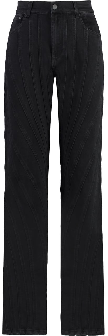 MUGLER 5-pocket straight-leg jeans Zwart