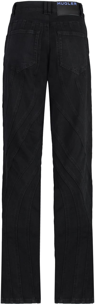 MUGLER 5-pocket straight-leg jeans Zwart