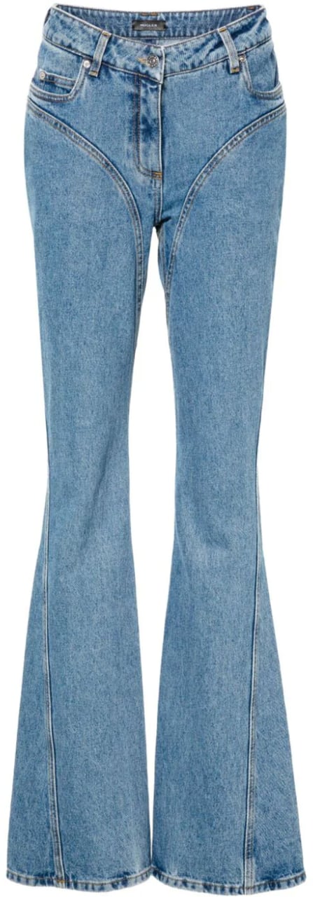 MUGLER Denim Pants Tokyo Dark Blue Blauw