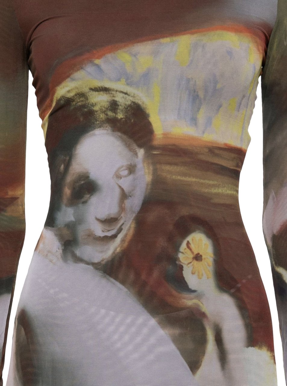 MUGLER Mesh Robe Sunset Sees Dress Divers