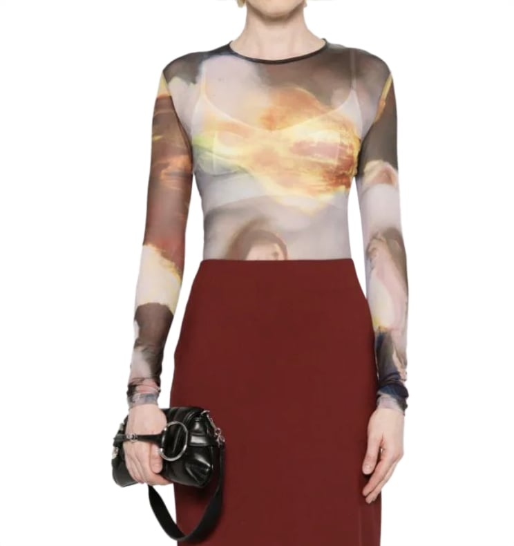 MUGLER Mesh Top Sunset Sees Divers