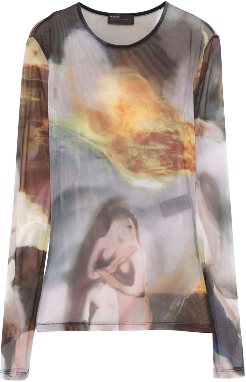 MUGLER Mesh Top Sunset Sees Divers
