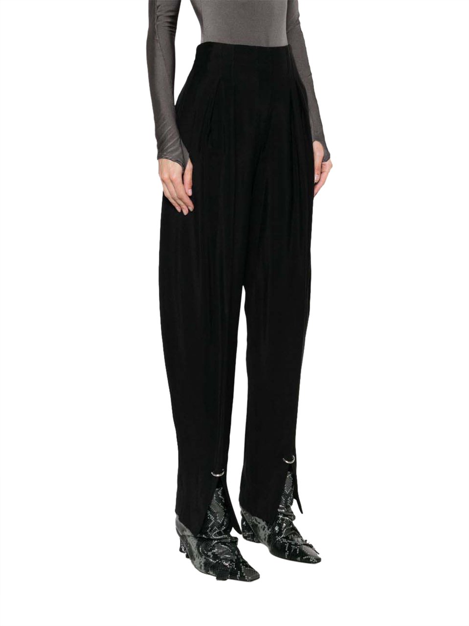 MUGLER Trousers Black Zwart