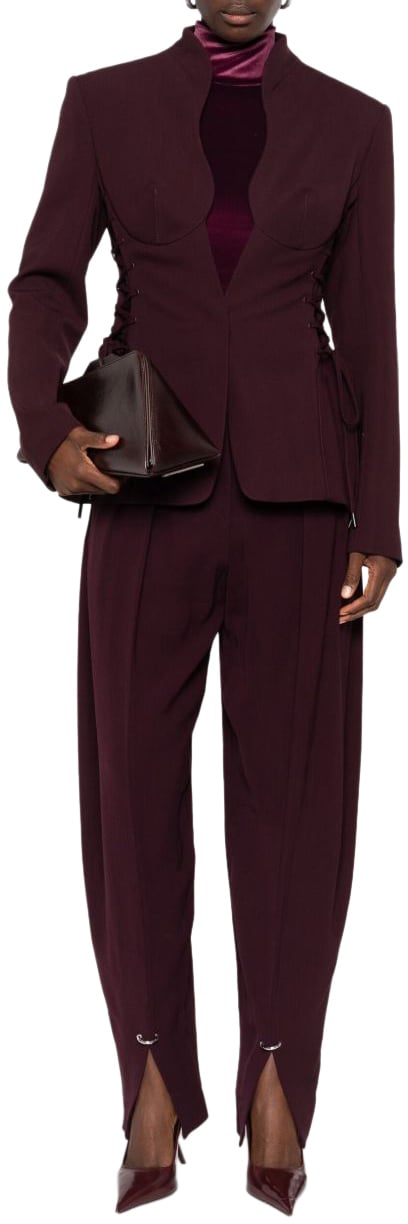 MUGLER Trousers Purple Paars