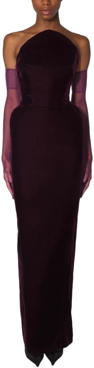 MUGLER Robe Dark Burgundy Rood