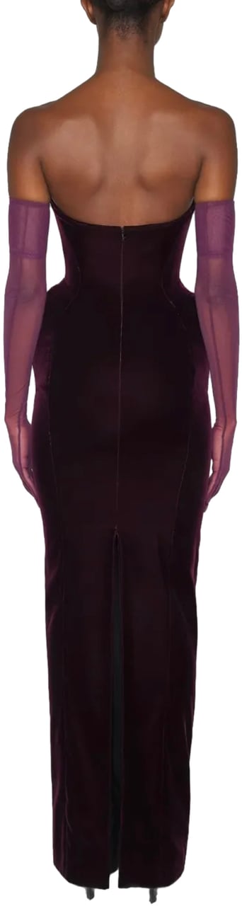 MUGLER Robe Dark Burgundy Rood