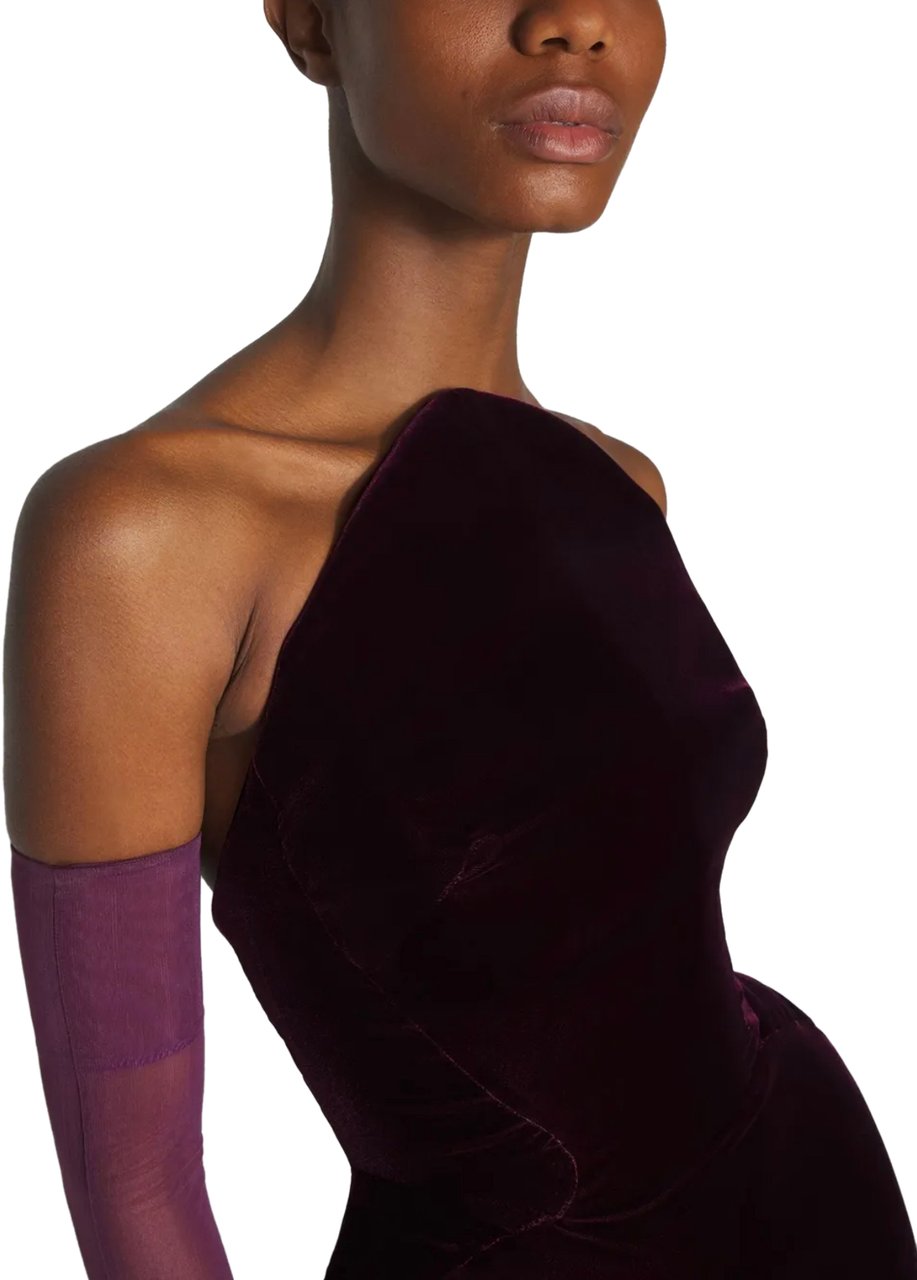 MUGLER Robe Dark Burgundy Rood